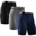 thumbnail image 1 of NELEUS Men's Performance Compression Shorts Athletic Workout Underwear 3 Pack,Black+Gray+Navy Blue,US Size 3XL, 1 of 8