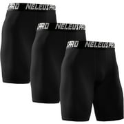 NELEUS Mens Performance Compression Shorts Athletic Workout Underwear 3 Pack,Black,US Size S