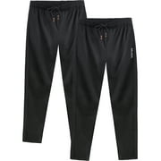 NELEUS Men's Workout Athletic Pants Running Sweatpants With Pockets Relaxed Fit,Black+Black,US Size L