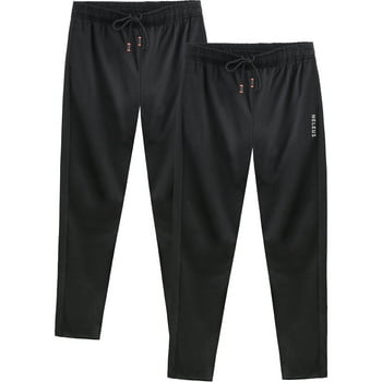 NELEUS Men's Workout Athletic Pants Running Sweatpants With Pockets Relaxed Fit,Black+Black,US Size XL