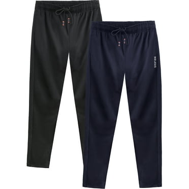 NELEUS Men's Workout Athletic Pants Running Sweatpants With Pockets Relaxed Fit,Black Navy Blue,US Size 2XL