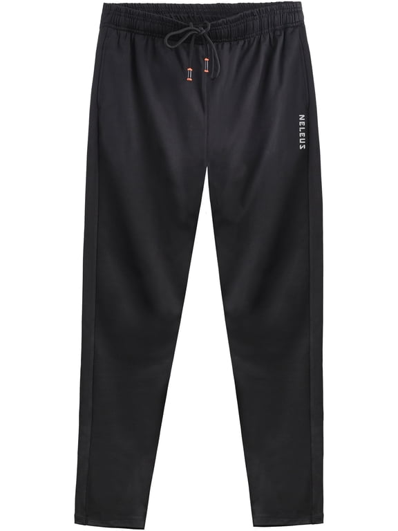 Mens Plus Size Workout Athletic Pants Running Sweatpants With Pockets Relaxed Fit,Black,US Size 2XL