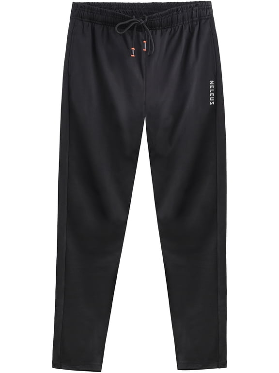 Men's Workout Athletic Pants Running Sweatpants With Pockets Relaxed Fit,Black,US Size M