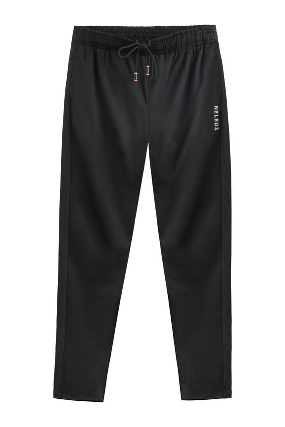 Men's Workout Athletic Pants Running Sweatpants With Pockets Relaxed Fit,Black,US Size S
