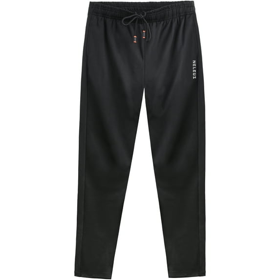 NELEUS Men's Workout Athletic Pants Running Sweatpants With Pockets Relaxed Fit,Black,US Size XL