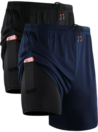 Neleus Men's 3 Pack Compression Shorts with Pockets,6063,Black/Grey/Blue,US  S,EU M price in UAE,  UAE