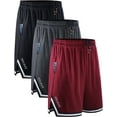 thumbnail image 1 of NELEUS Mens 6" Athletic Shorts Quick Dry Mesh Running Workout Shorts with Pockets,Black+Gray+Red,US Size L, 1 of 7