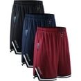thumbnail image 1 of NELEUS Mens 6" Athletic Shorts Quick Dry Mesh Running Workout Shorts with Pockets,Black+Navy Blue+Red,US Size M, 1 of 7