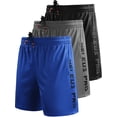thumbnail image 1 of NELEUS Mens Plus Size 7" Workout Running Shorts Athletic Shorts Lightweight with Pockets,Black+Gray+Blue,US Size 2XL, 1 of 7