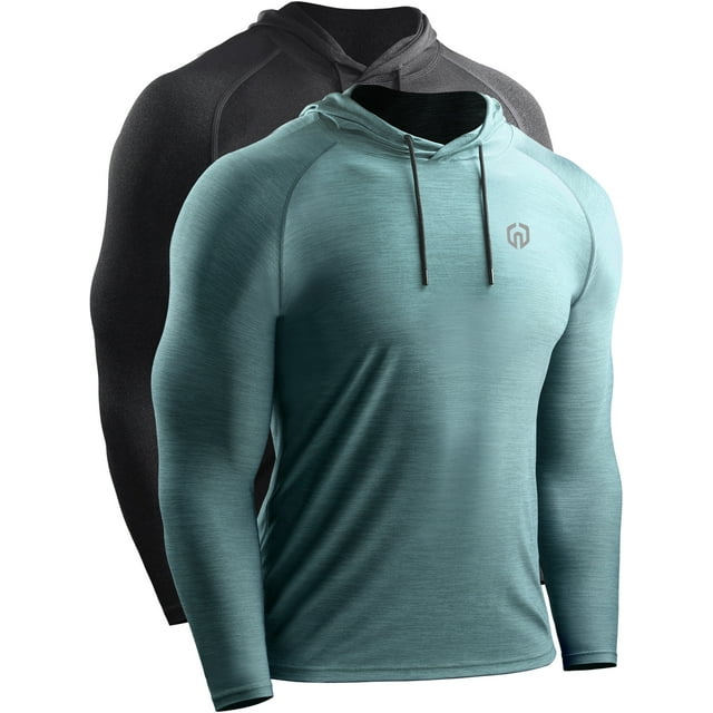 neleus men's dry fit performance athletic shirt with hoods