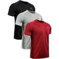 thumbnail image 1 of NELEUS Mens Dry Fit Mesh Athletic Shirts 3 Pack,Black+Gray+Red,US Size M, 1 of 7