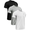 thumbnail image 1 of NELEUS Mens Dry Fit Mesh Athletic Shirts 3 Pack,Black+Gray+White,US Size L, 1 of 7