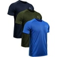thumbnail image 1 of NELEUS Mens Dry Fit Mesh Athletic Shirts 3 Pack,Navy Blue+Olive Green+Blue,US Size 2XL, 1 of 7