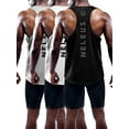 thumbnail image 1 of NELEUS Mens Muscle Gym Tank Top Dry Fit Y-Back Sleeveless 3 Pack,Black+Gray+White,US Size XL, 1 of 7