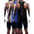 thumbnail image 1 of NELEUS Mens Plus Size Muscle Gym Tank Top Dry Fit Y-Back Sleeveless 3 Pack,Black+Gray+Blue,US Size 2XL, 1 of 7