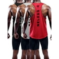 thumbnail image 1 of NELEUS Mens Plus Size Muscle Gym Tank Top Dry Fit Y-Back Sleeveless 3 Pack,Black+Gray+Red,US Size 3XL, 1 of 7