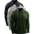 thumbnail image 1 of NELEUS Mens UPF 50+ Long Sleeve Shirts Hoodies Sun Protection Workout Dry Fit,Black+Gray+Olive Green,US Size XL, 1 of 7