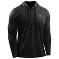thumbnail image 1 of NELEUS Mens UPF 50+ Long Sleeve Shirts Hoodies Sun Protection Workout Dry Fit,Black,US Size L, 1 of 7