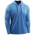 thumbnail image 1 of NELEUS Mens UPF 50+ Long Sleeve Shirts Hoodies Sun Protection Workout Dry Fit,Light Blue,US Size S, 1 of 10