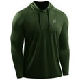 thumbnail image 1 of NELEUS Mens UPF 50+ Long Sleeve Shirts Hoodies Sun Protection Workout Dry Fit,Olive Green,US Size M, 1 of 7