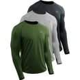 thumbnail image 1 of NELEUS Mens UPF 50+ Sun UV Protection Shirts for Fishing Hiking Workout Long Sleeve with Thumb Hole,Black+Gray+Olive Green,US Size L, 1 of 8