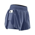 thumbnail image 1 of NELEUS Womens 2 in 1 Workout Yoga Shorts for Athletic Gym Running Casual Summer Short with Pocket,Light Navy Blue,US Size XL, 1 of 9