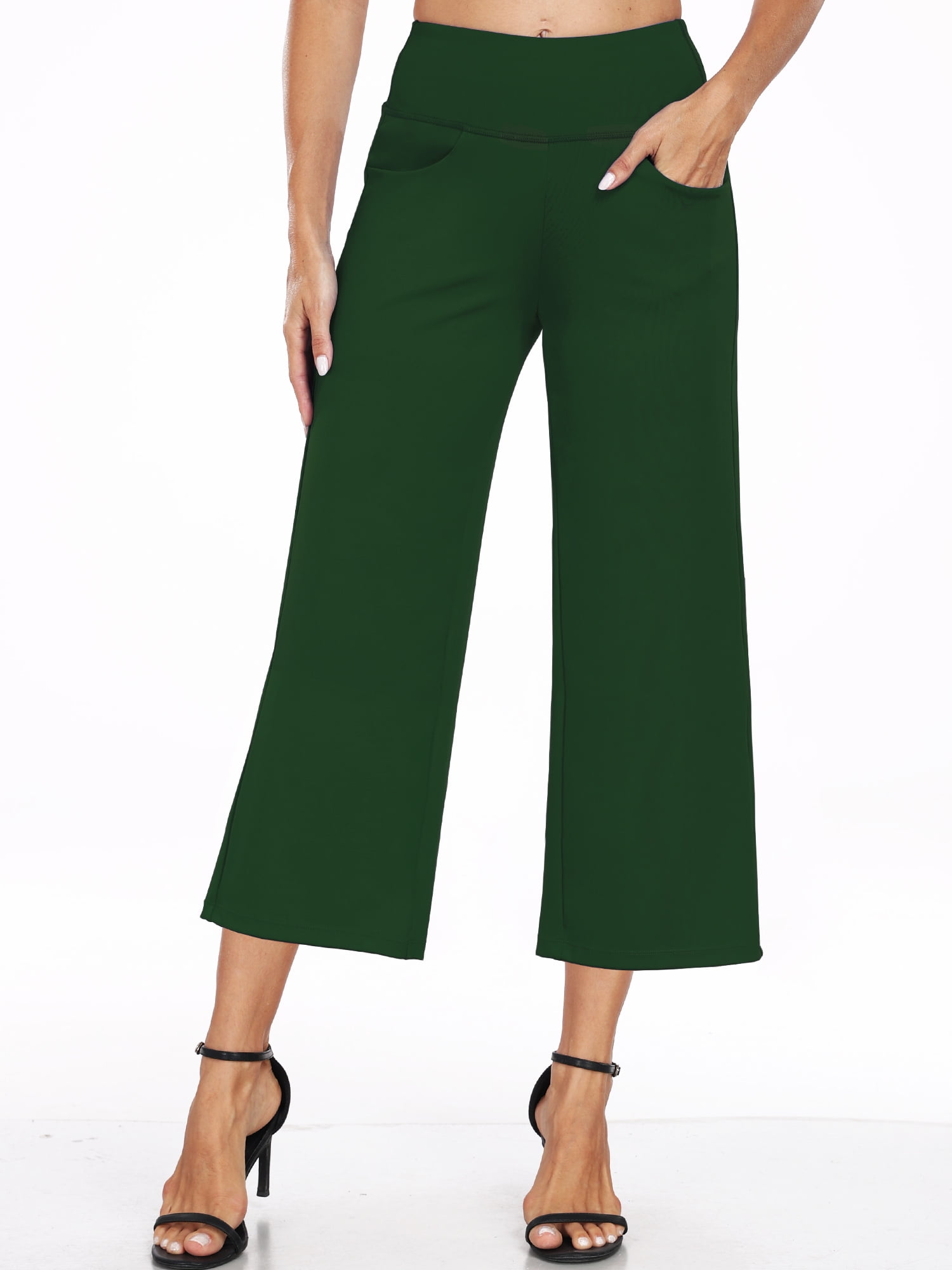 NELEUS Wide Leg Capri Yoga Pants – High Waist & Pockets