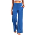 thumbnail image 1 of NELEUS Womens 29" Wide Leg Pants Athletic Yoga Leggings Casual Sweatpants Stretch Dress with Pockets,Blue,US Size XL, 1 of 11