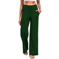 thumbnail image 1 of NELEUS Womens 29" Wide Leg Pants Athletic Yoga Leggings Casual Sweatpants Stretch Dress with Pockets,Dark Green,US Size M, 1 of 11