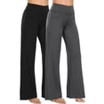 thumbnail image 1 of NELEUS Womens 31" Wide Leg Pants Athletic Yoga Stretch Loose Legging Casual Sweatpants with Pockets,Black+Gray,US Size S, 1 of 12