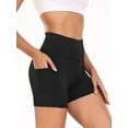 thumbnail image 1 of NELEUS Womens 4" Spandex Booty Shorts Yoga Workout Athletic Shorts High Waist with Pockets,Black,US Size M, 1 of 9