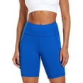 thumbnail image 1 of NELEUS Womens 8" High Waist Spandex Shorts Yoga Workout Biker Athletic Shorts with Pockets,Blue,US Size M, 1 of 9