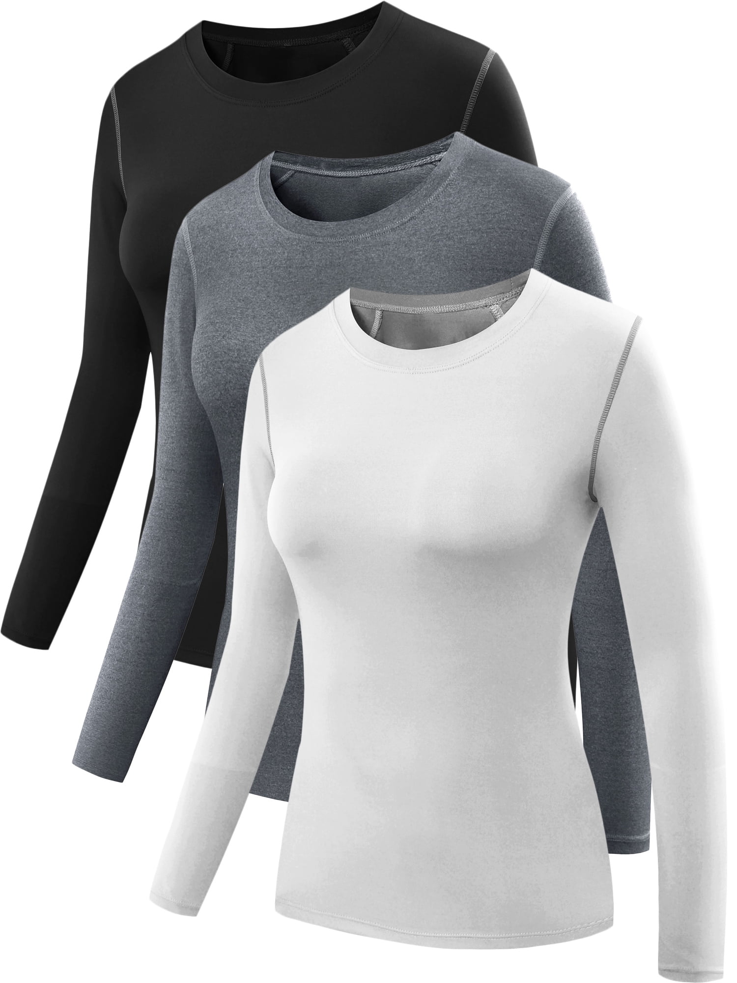 NELEUS Womens Athletic Compression Long Sleeve Running T Shirt Dry Fit