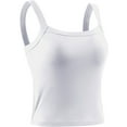 thumbnail image 1 of NELEUS Womens Athletic Cropped Tank Top with Built in Bra Camisole for Layer Stretch Wider Strap,White,US Size L, 1 of 8