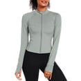thumbnail image 1 of NELEUS Womens Athletic Jackets Zip Up Yoga Workout Jacket Short Coat Slim Fit With 2 Inner Pockets,Gray,US Size XL, 1 of 12
