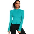thumbnail image 1 of NELEUS Womens Athletic Jackets Zip Up Yoga Workout Jacket Short Coat Slim Fit With 2 Inner Pockets,Light Green,US Size L, 1 of 9