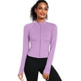 thumbnail image 1 of NELEUS Womens Athletic Jackets Zip Up Yoga Workout Jacket Short Coat Slim Fit With 2 Inner Pockets,Light Purple,US Size L, 1 of 9