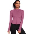 thumbnail image 1 of NELEUS Womens Athletic Jackets Zip Up Yoga Workout Jacket Short Coat Slim Fit With 2 Inner Pockets,Rose Red,US Size S, 1 of 9