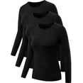 thumbnail image 1 of NELEUS Womens Compression T Shirt Yoga Athletic Dry Fit Long Sleeve 3 Pack,Black,US Size S, 1 of 7
