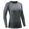 thumbnail image 1 of NELEUS Womens Compression T Shirt Yoga Athletic Dry Fit Long Sleeve,Gray,US Size L, 1 of 3
