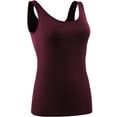 thumbnail image 1 of NELEUS Womens Compression Tank Top with Built in Sports Bra Padded for Yoga Workout,Wine Red,US Size L, 1 of 8