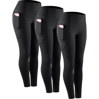 NELEUS Womens Compression Yoga Leggings for Workout High Waist Tummy Control with 2 Pockets,Black,US Size XL