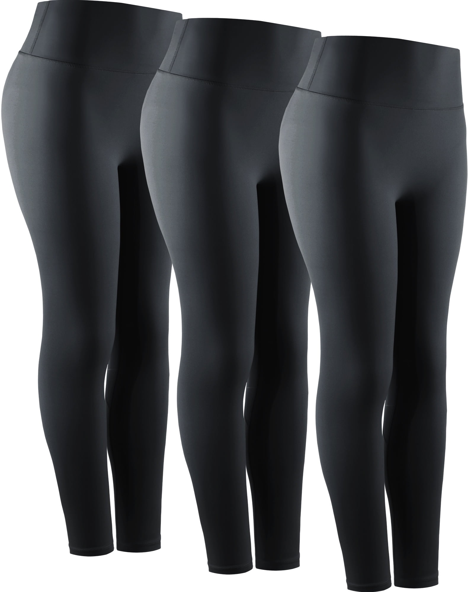 NELEUS Womens Compression Yoga Leggings for Workout High Waist Tummy Control with 2 Pockets Black Gray Navy Blue US Size M