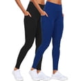 thumbnail image 1 of NELEUS Womens Plus Size High Waist Ankle Yoga Leggings Workout with Two Pockets,Black+Navy Blue,US Size 2XL, 1 of 12
