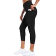 thumbnail image 1 of NELEUS Womens High Waist Capri Yoga Leggings Cropped Pant for Workout with Two Pockets,Black,US Size L, 1 of 12