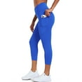 thumbnail image 1 of NELEUS Womens High Waist Capri Yoga Leggings Cropped Pant for Workout with Two Pockets,Blue,US Size S, 1 of 12