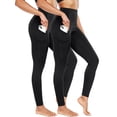 thumbnail image 1 of NELEUS Womens High Waist Running Workout Yoga Leggings with Side Pocket,Black+Black,US Size L, 1 of 11