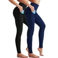 thumbnail image 1 of NELEUS Womens High Waist Running Workout Yoga Leggings with Side Pocket,Black+Navy Blue,US Size XL, 1 of 9