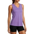 thumbnail image 1 of NELEUS Womens Plus Size Workout Tops for Casual Athletic Running Gym V Neck Loose Fit Yoga Shirts Summer Tees,Purple,US Size 2XL, 1 of 9