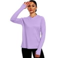thumbnail image 1 of NELEUS Womens UPF 50+ Workout Long Sleeve Shirt Sun Protection Breathable Hooded with Thumb Holes,Purple,US Size S, 1 of 6